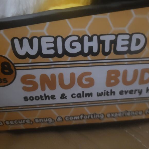 Pink Sky Weighted Snug Bud Bumble Bee Plush Stress Support Snuggle Buddy Calm - Picture 9 of 9